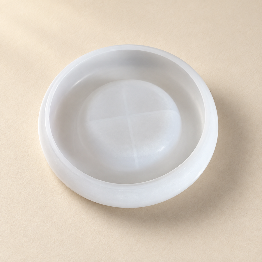 Halo Bowl silicone mould in milky translucent white