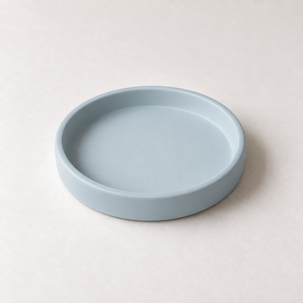 Pigment+ Mist Blue — finished pastel cast dish